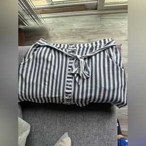 Charlotte Russe Black and White Striped Mini Skirt